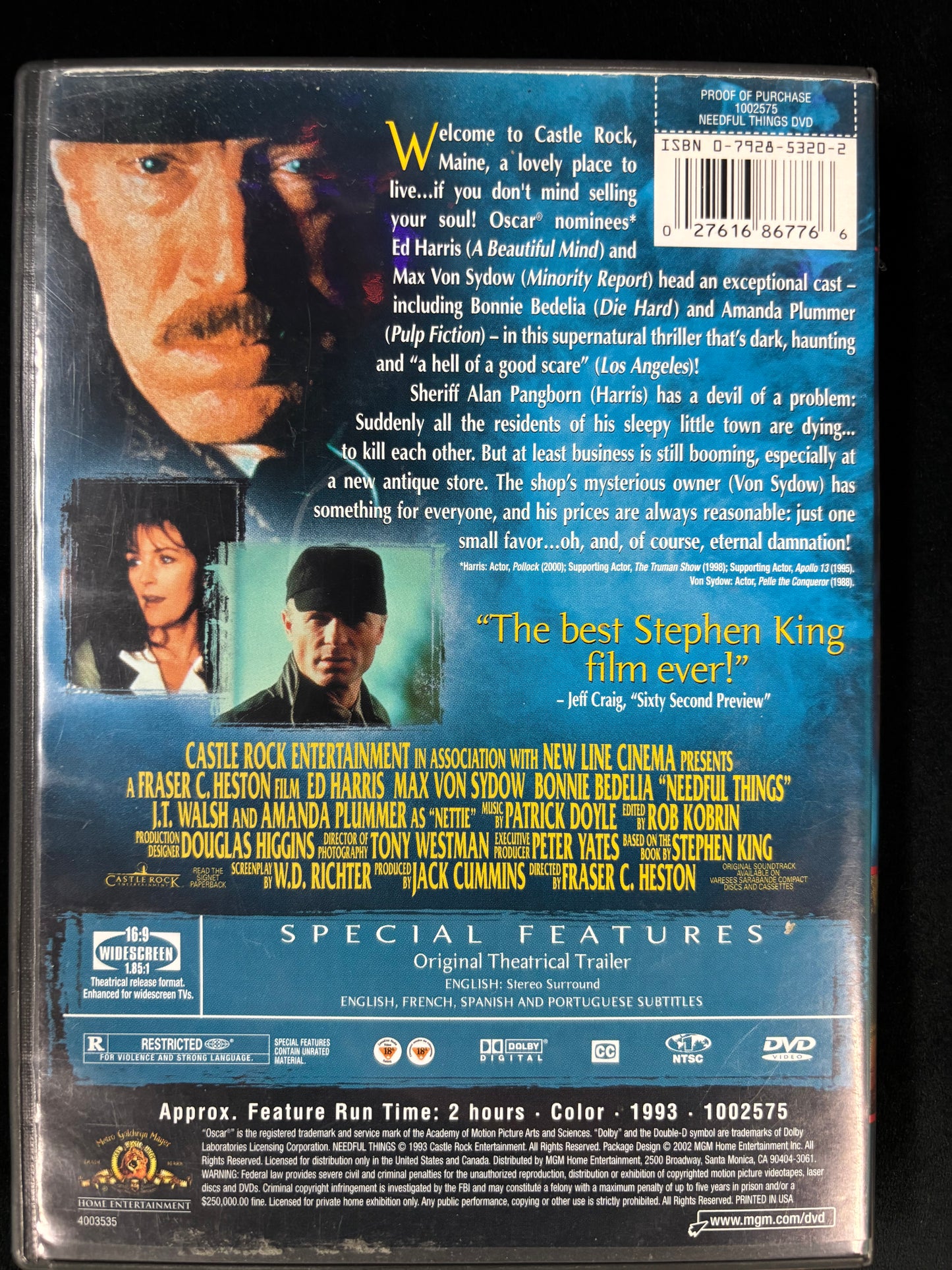 Needful Things (1993) - DVD - used