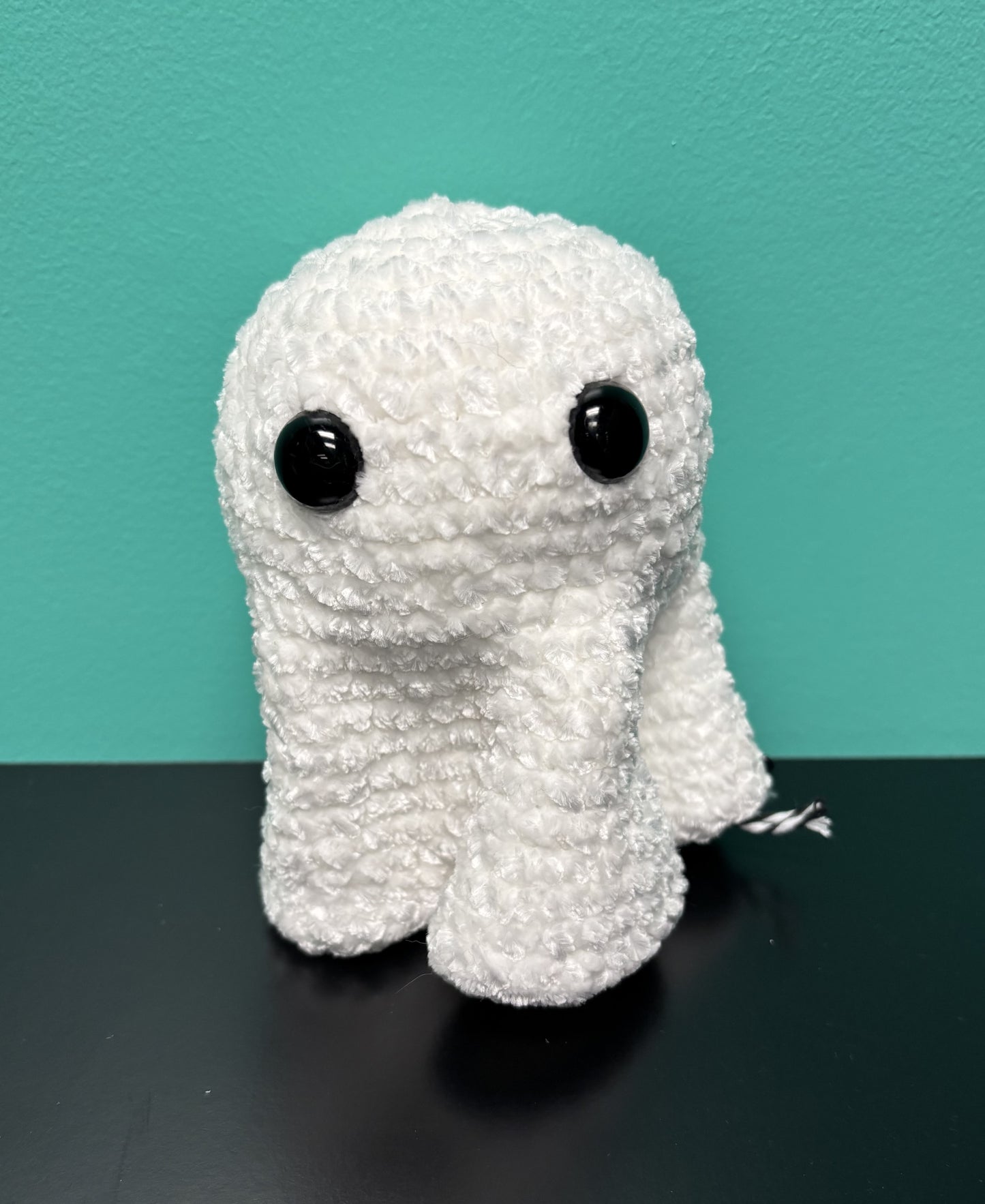 No Feet Ghost - crocheted creature
