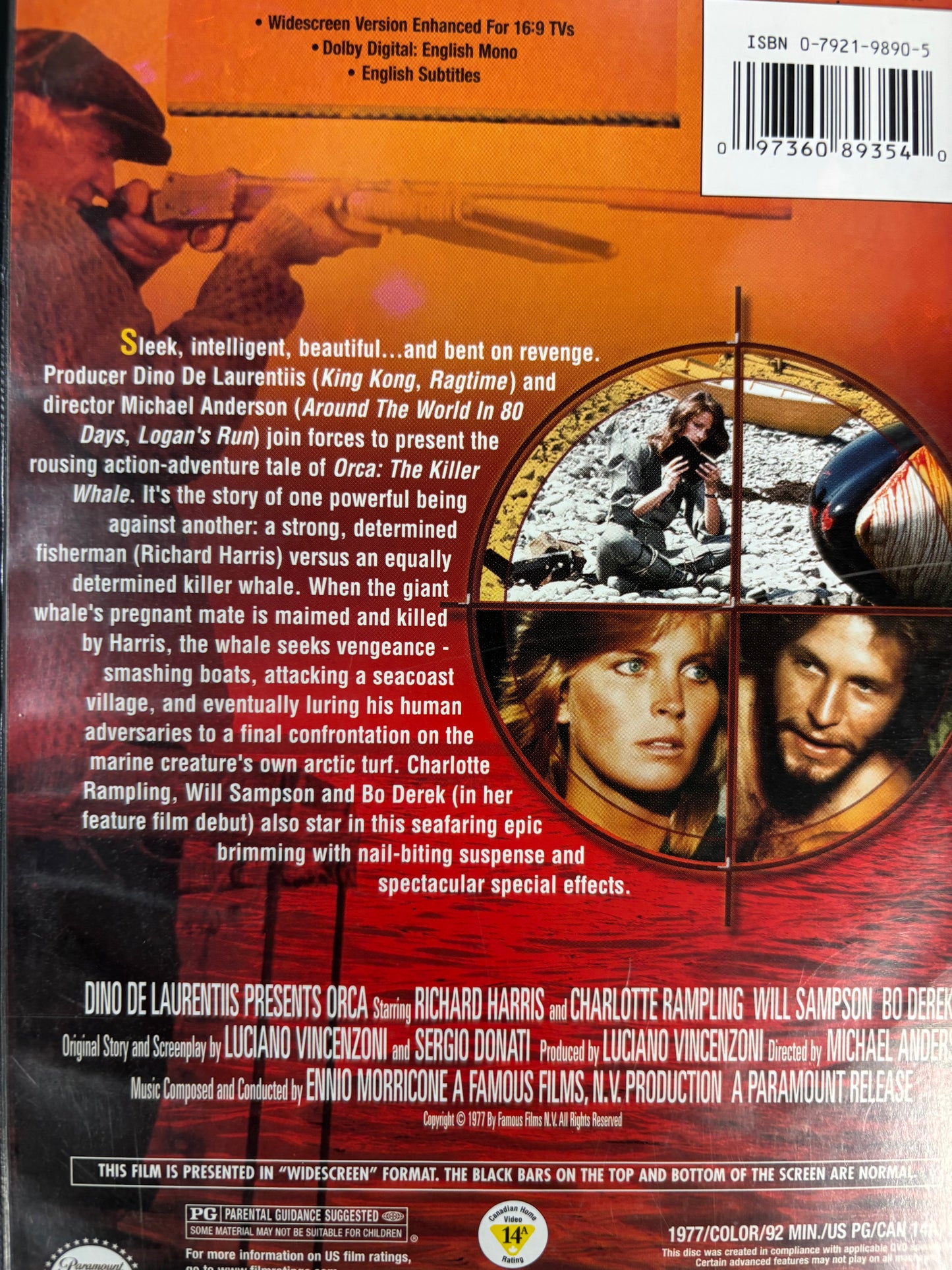 Orca, The Killer Whale (1977) - DVD - used