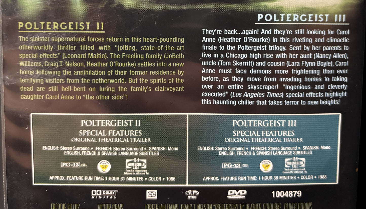 Poltergeist II (1986) & Poltergeist III (1988) - DVD - used