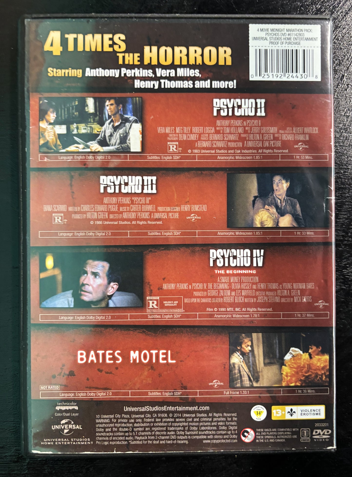 Psycho - 4 Movie Pack - DVD - used