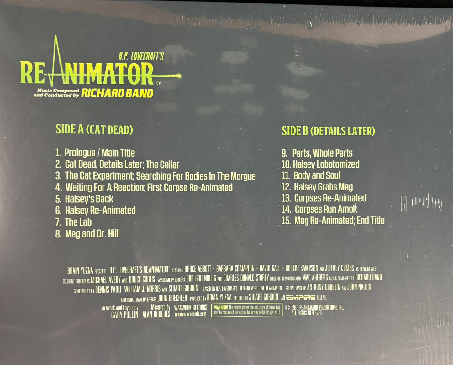 Re-Animator Soundtrack - vinyl