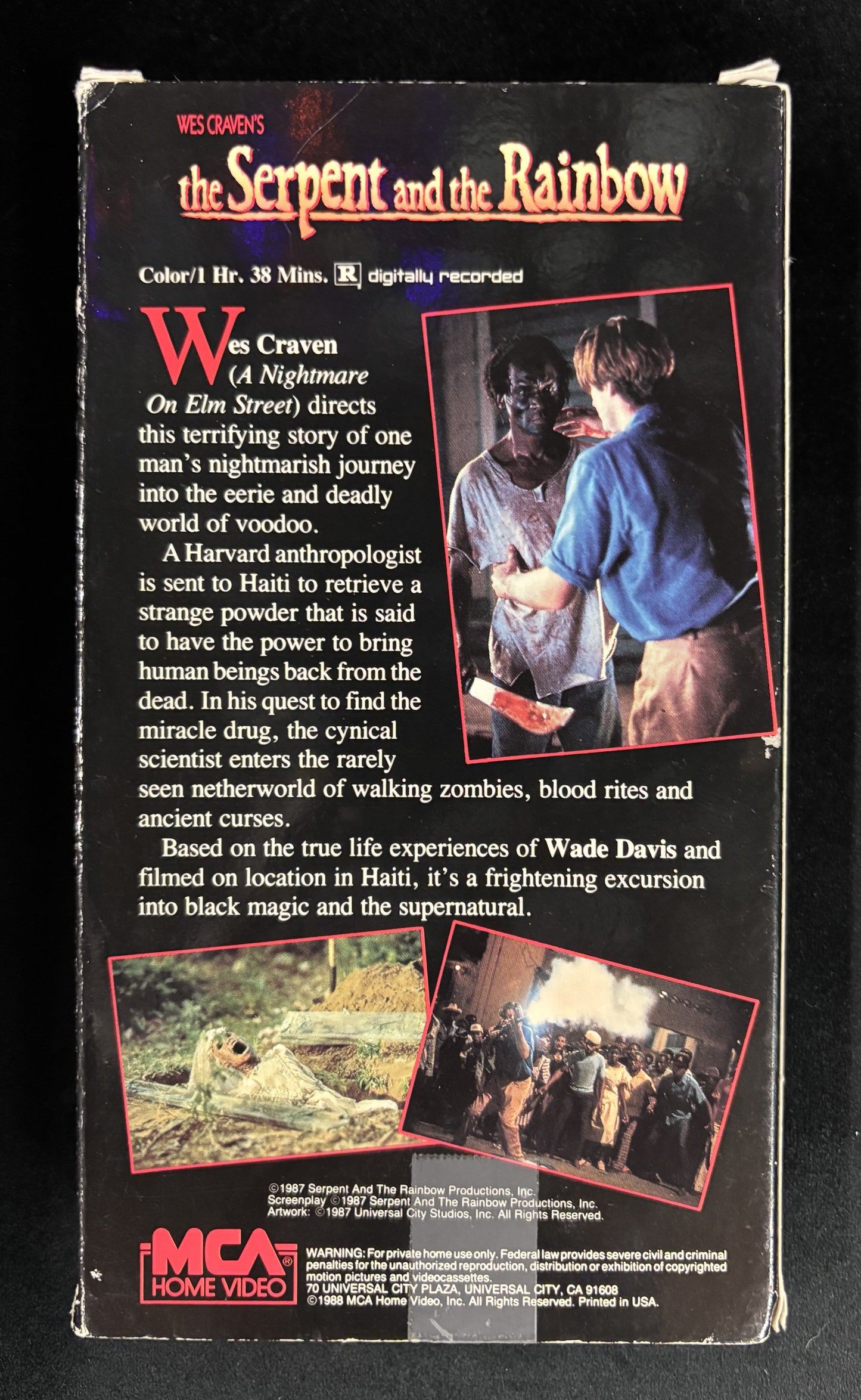 The Serpent and the Rainbow (1988) - VHS - used
