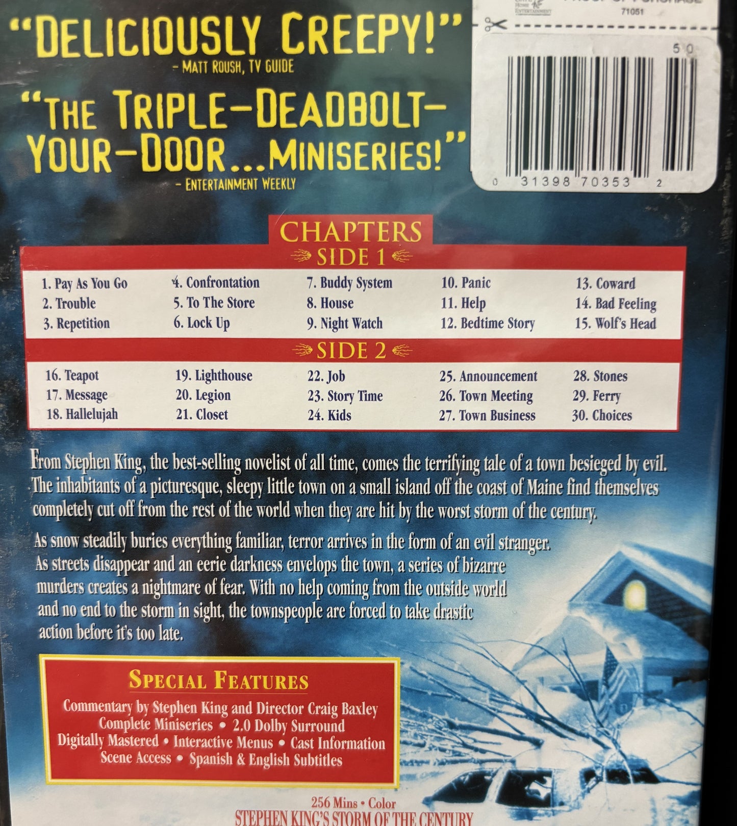 Storm of the Century (1999) - DVD - used