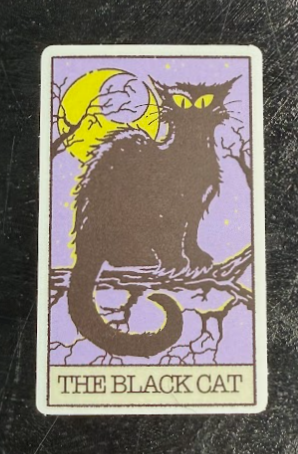 The Black Cat, tarot card - sticker