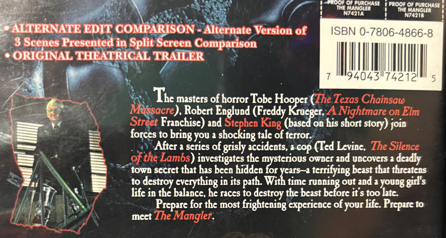 The Mangler (1995) - DVD - used
