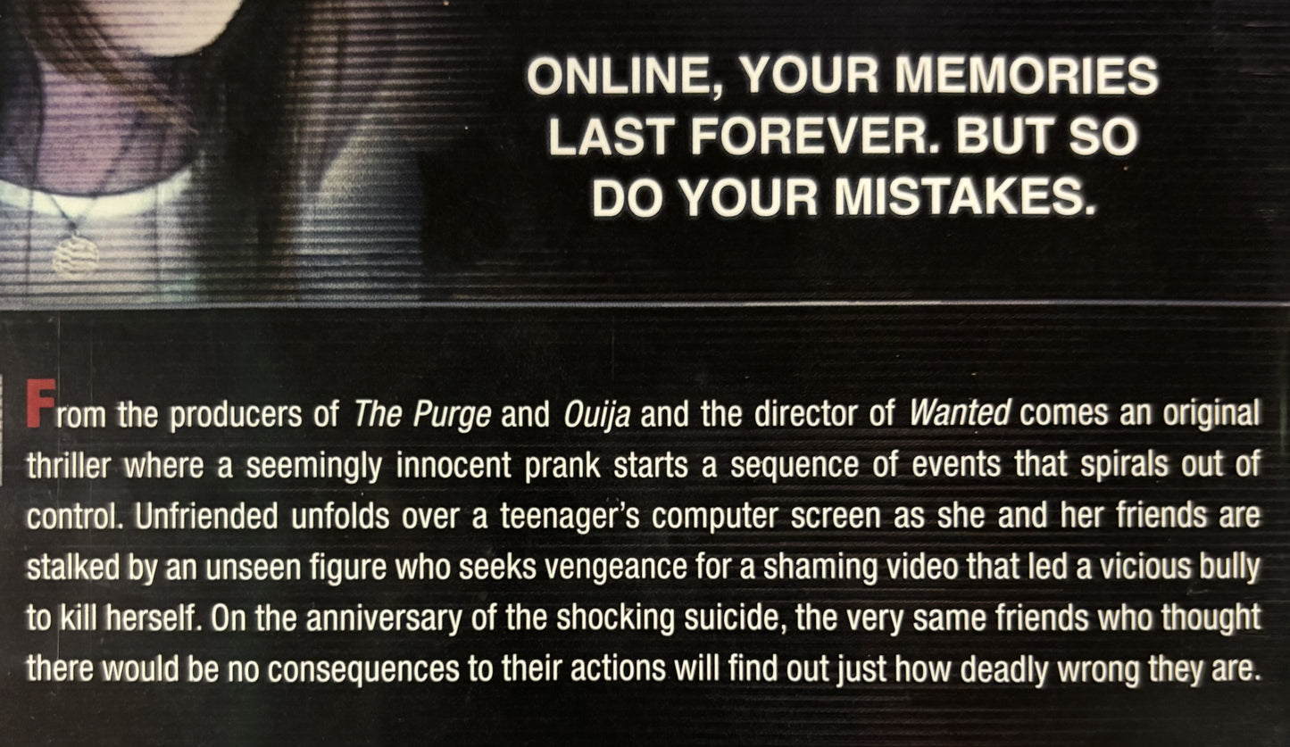 Unfriended (2014) - DVD - used