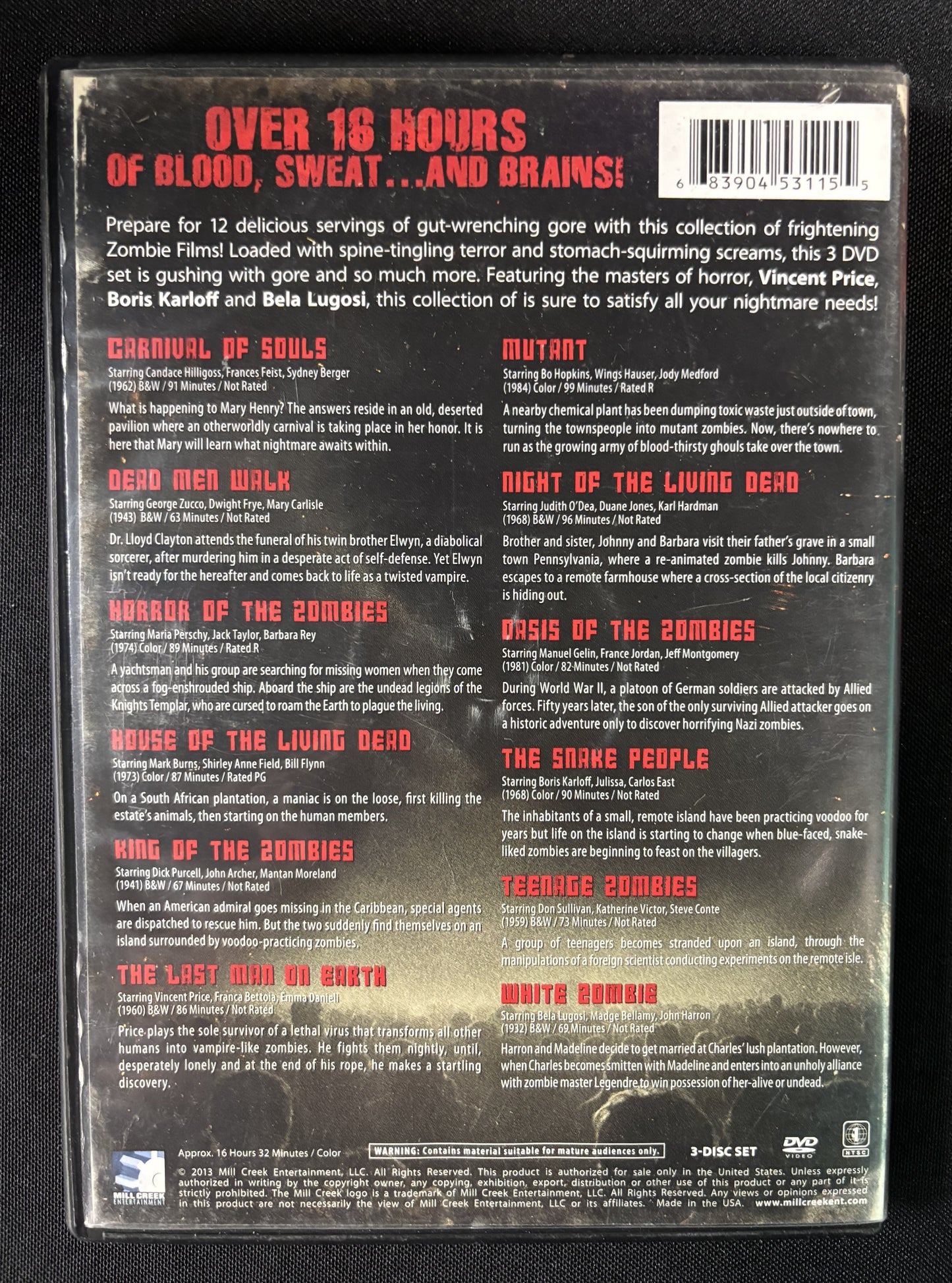 12 Film Flesh Fest: Zombies Unbrained - DVD - used