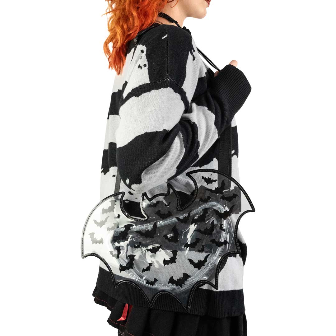 Bat Shaped Clear Vinyl - Backpack/ Crossbody Bag