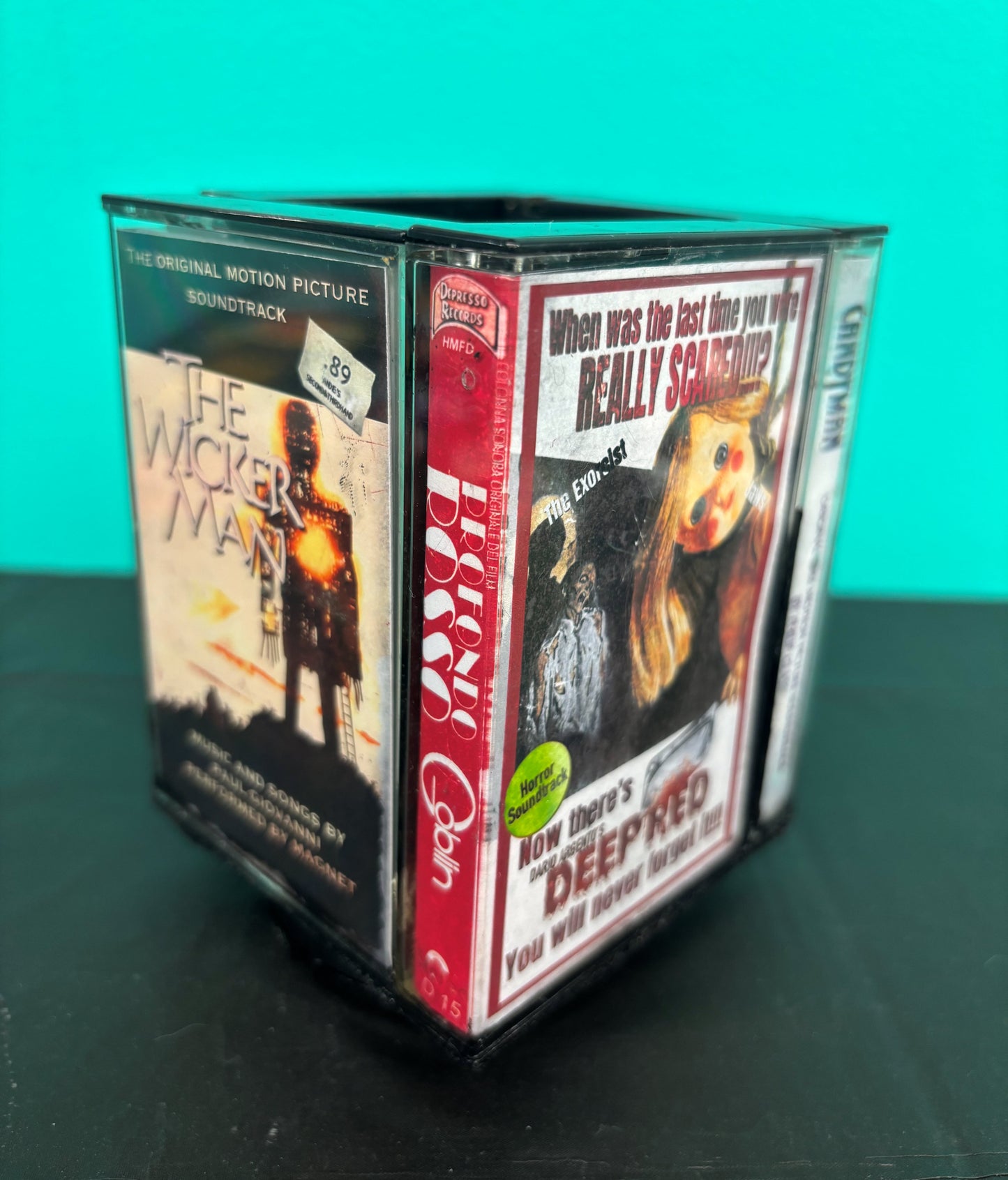 Cassette Display Holder: The Wicker Man, Deep Red, Candyman, Texas Chainsaw...