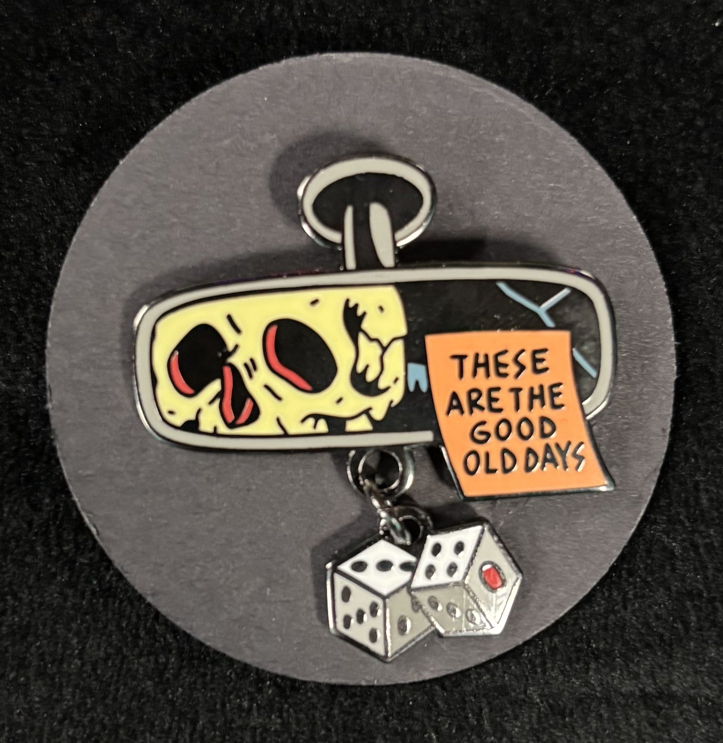 Skeleton in the rearview - pin
