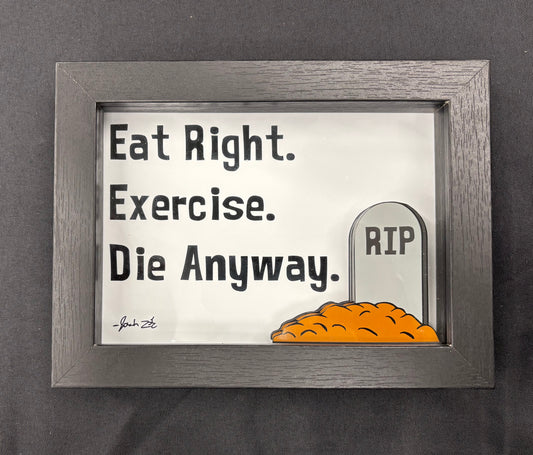 Eat Right - shadowbox art