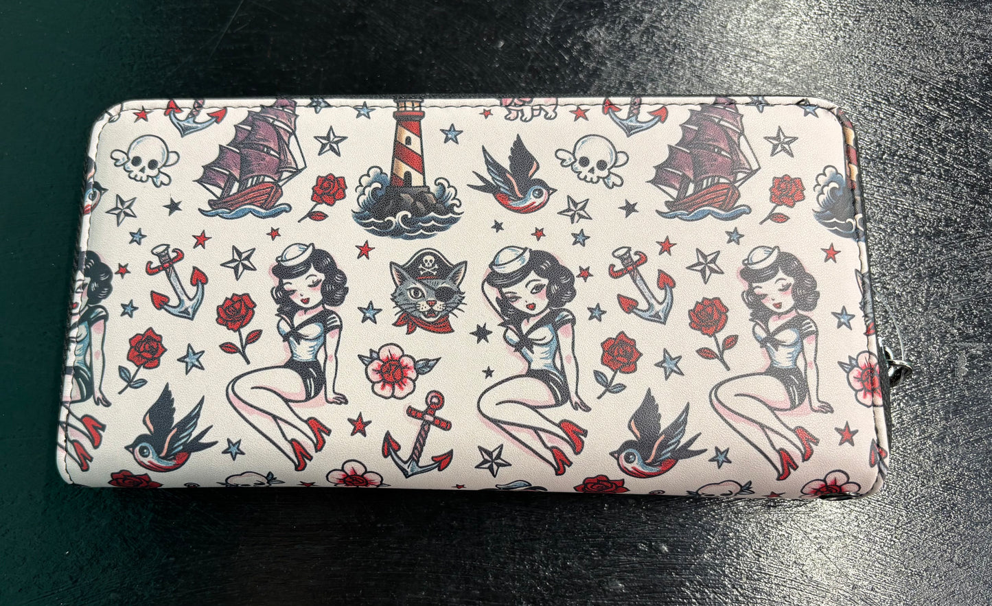 Pirate Cats and Sailor Things - Wallet/ Clutch