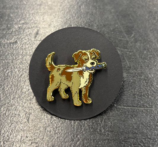 Dog with Switchblade - Pin