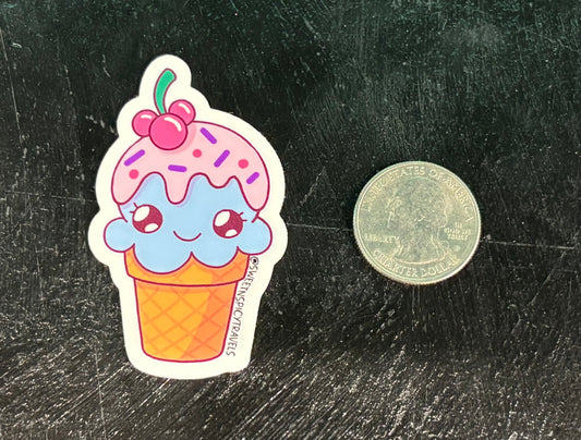 Cute Ice Cream Cone - sticker