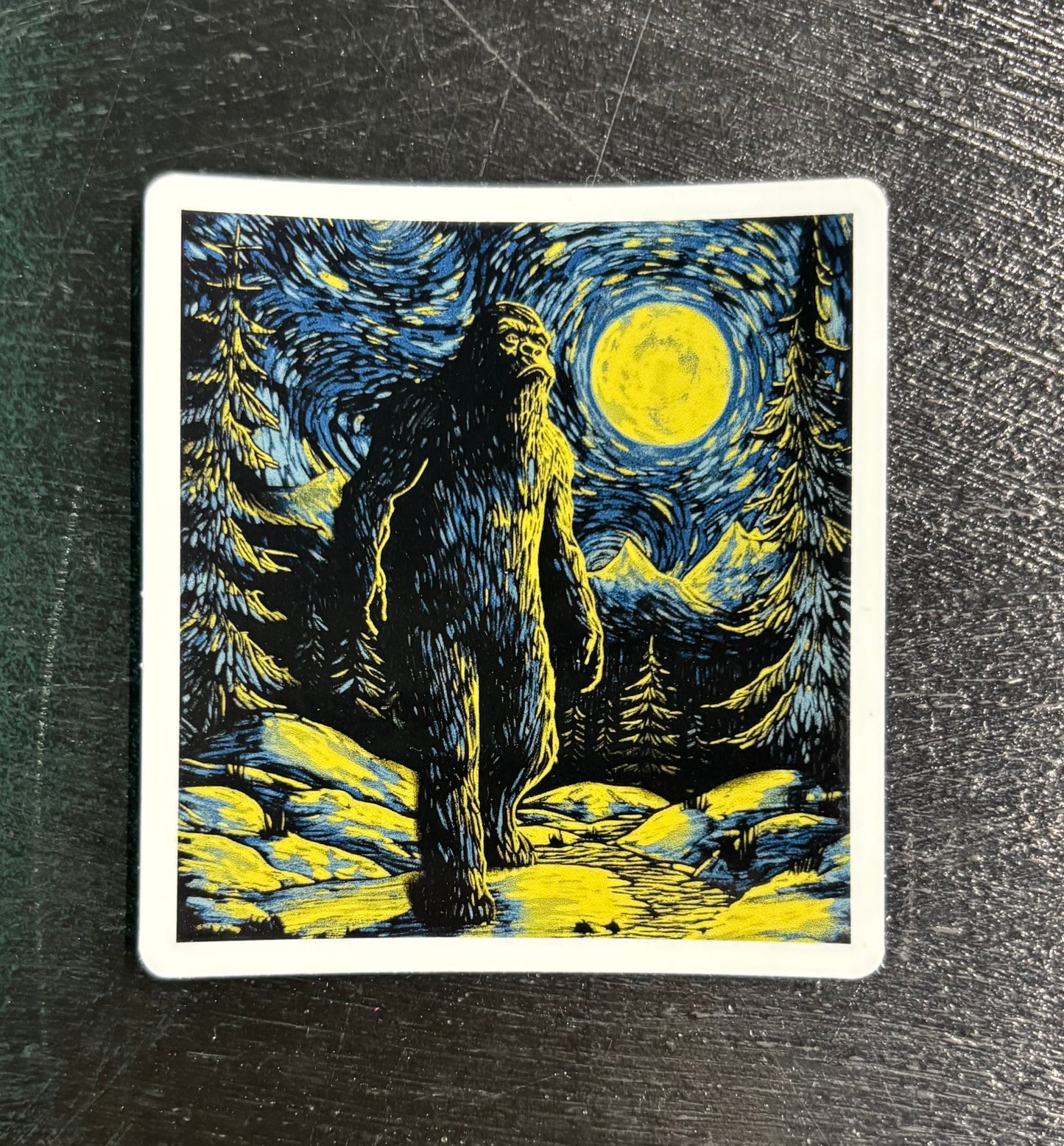 Bigfoot Starry Night - Sticker