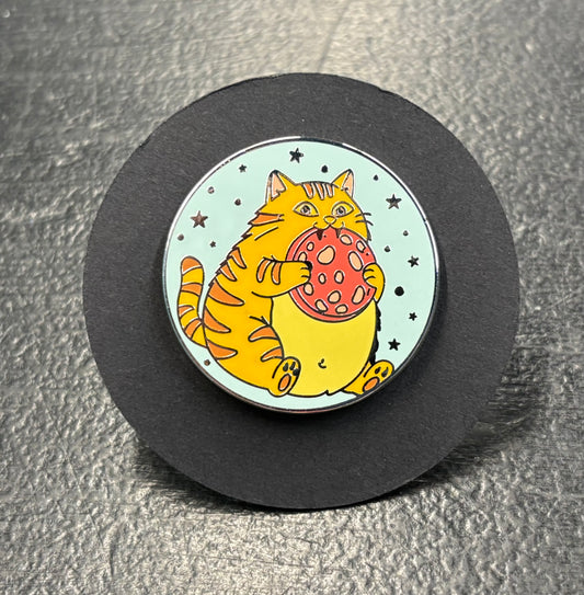 Fat Cat with Donut Treat - Pin