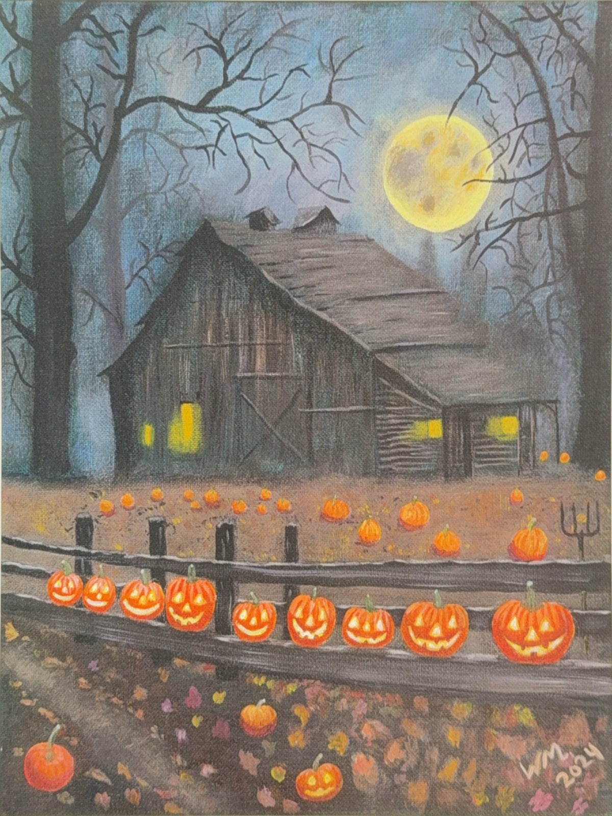 Halloween Barn - Art Print