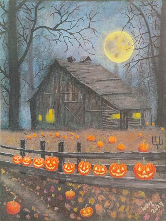 Halloween Barn - Art Print