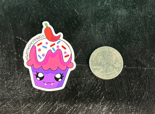 Spicy Vampire Cupcake - sticker