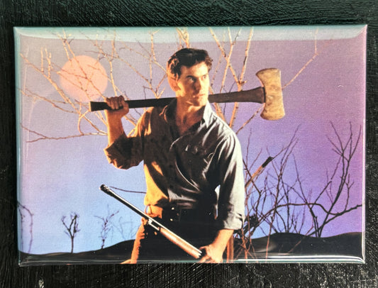 Ash with Axe and Gun - magnet