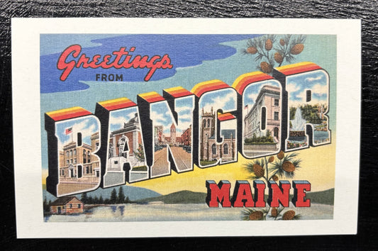 Greetings from Bangor - postcard