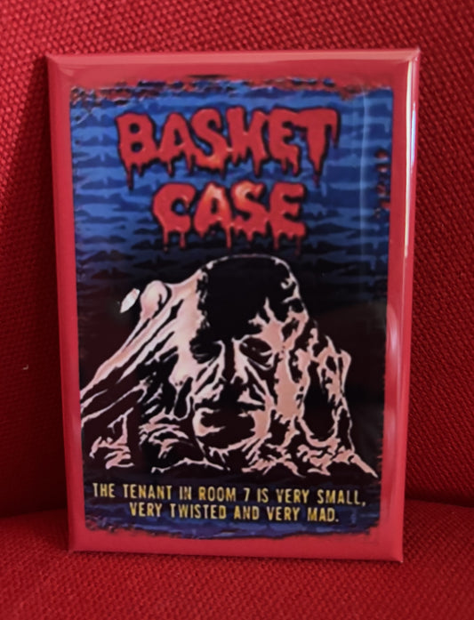 Basket Case, red border - magnet