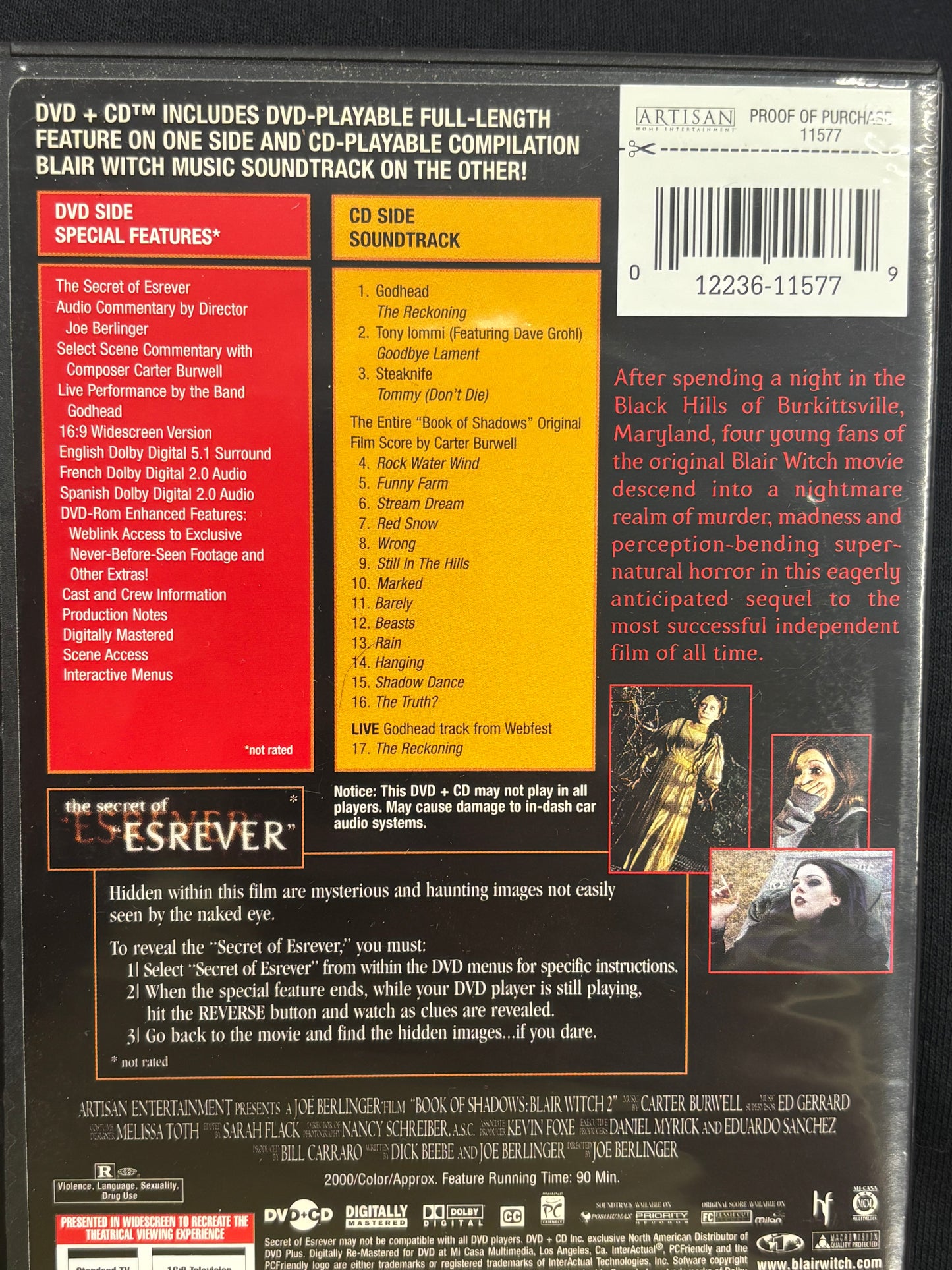 Book of Shadows: Blair Witch 2 (2000) - DVD - used