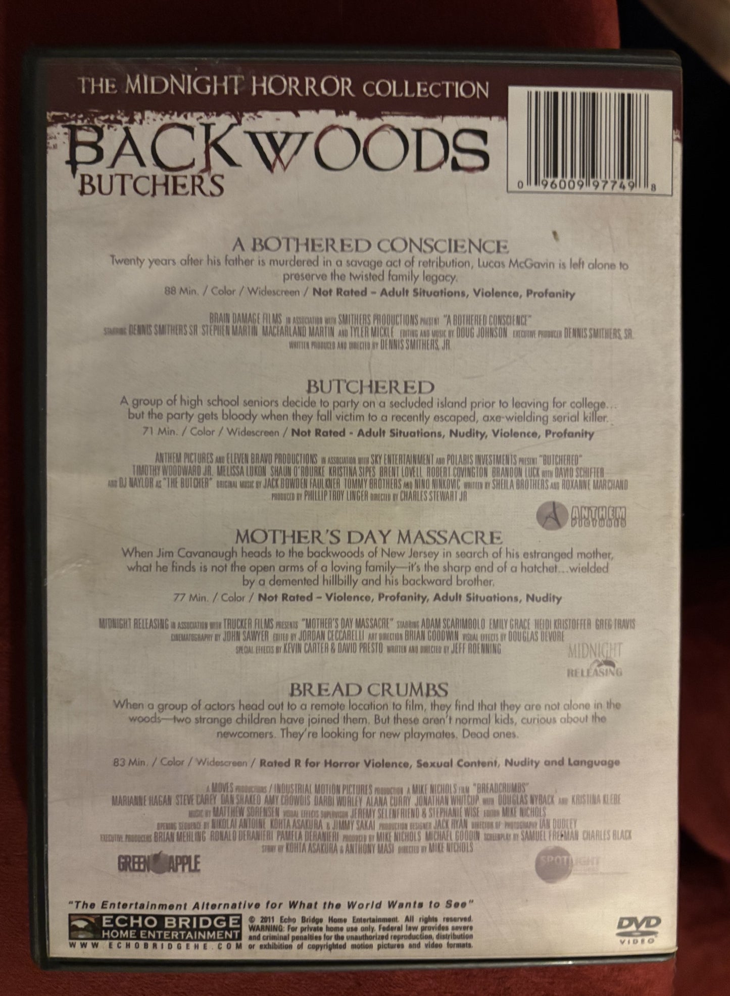 The Midnight Horror Collection Backwoods Butchers - DVD - used