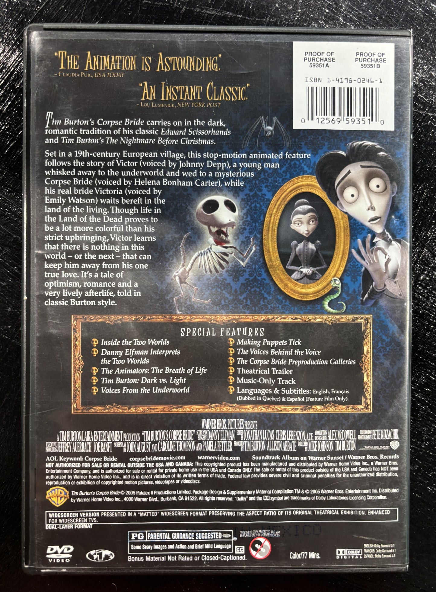 Corpse Bride (2005) - DVD - used