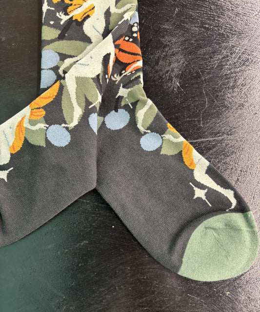Cottagecore, Fanciful Fairies - crew socks