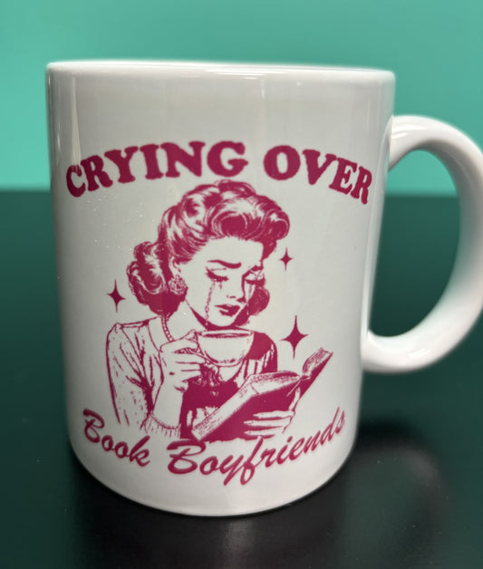Crying Over Book Boyfriends - mug