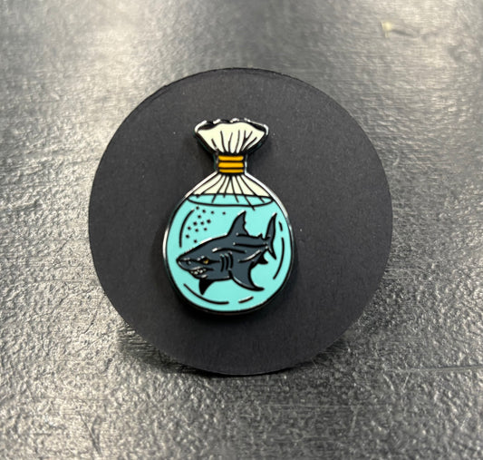 Pet Shark in Bag - Pin