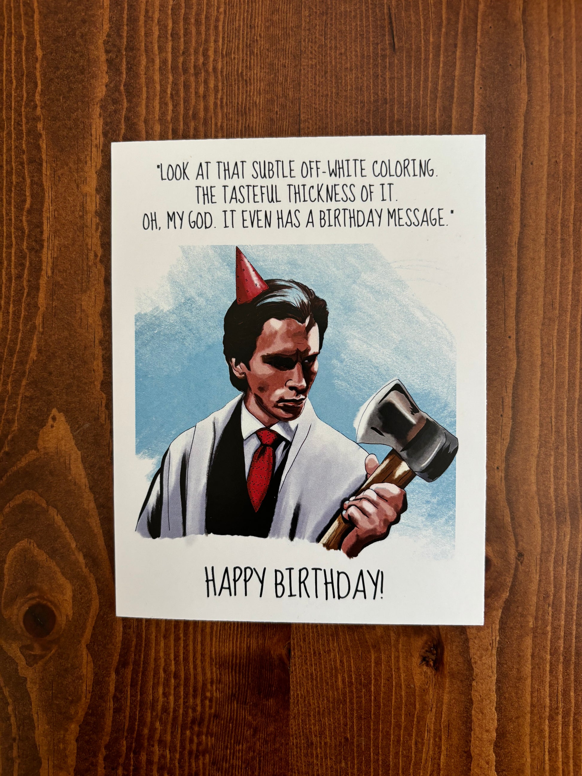 American Psycho Birthday Card American Psycho Birthday Card
