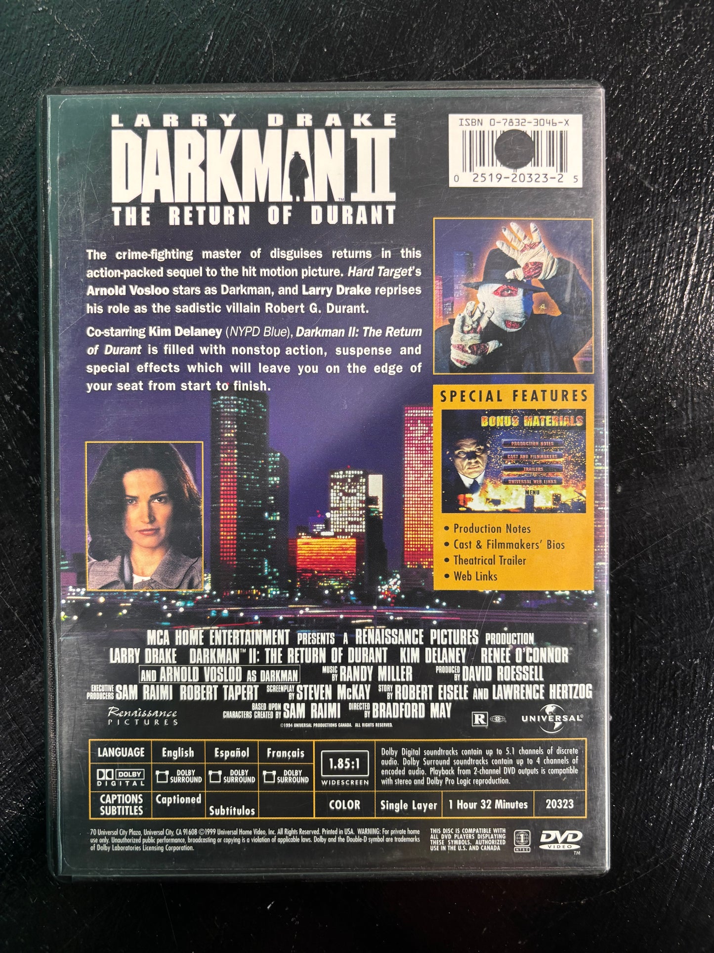 Darkman II: The Return of Durant (1995) - DVD - used
