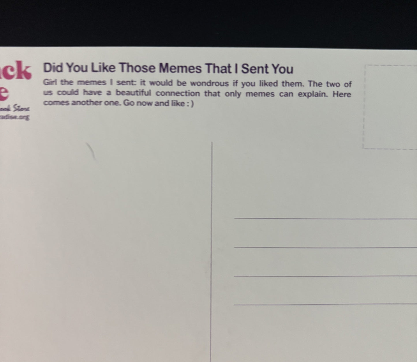 Did You Like Those... - postcard