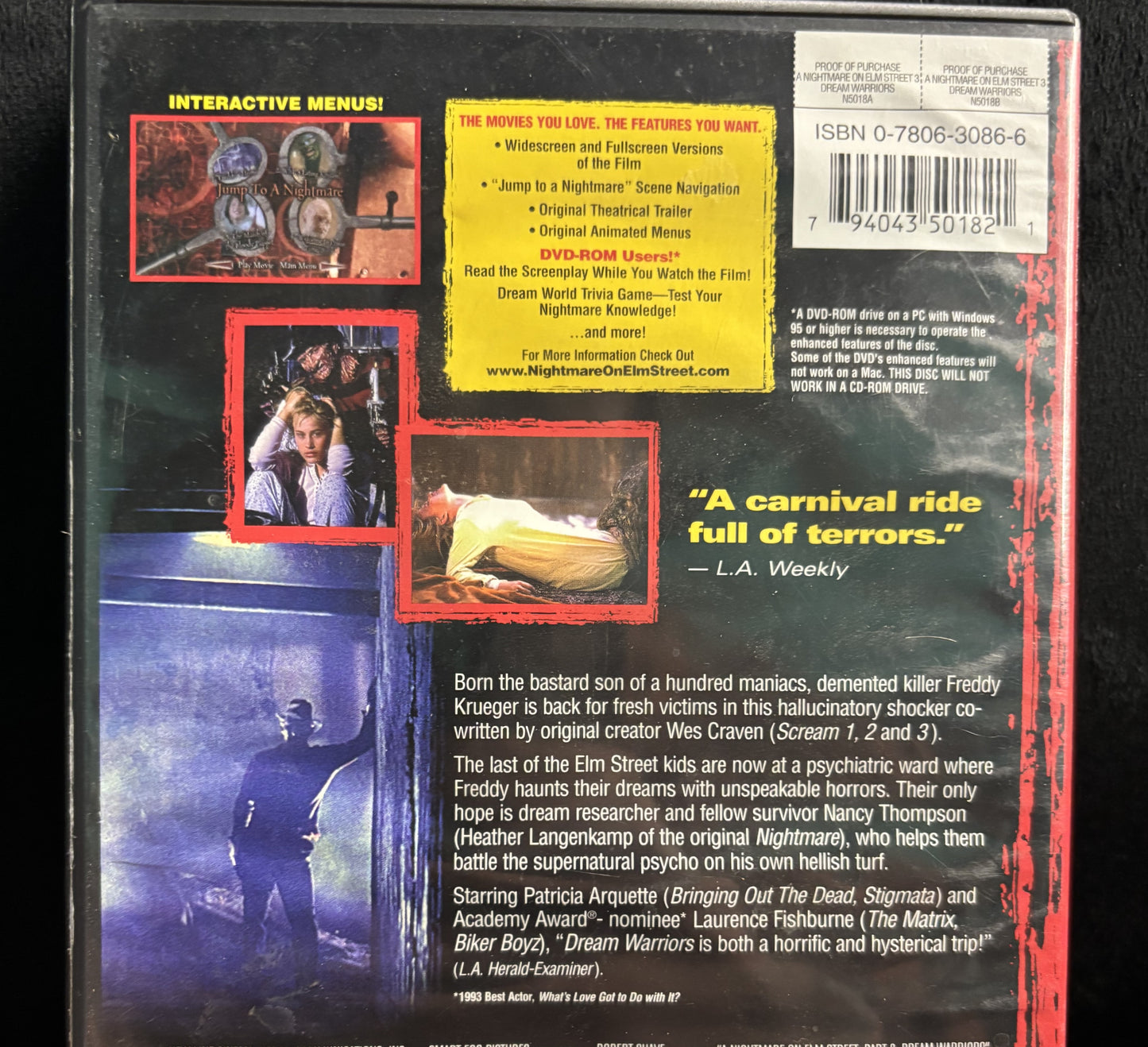 A Nightmare on Elm Street 3 Dream Warriors (1987) - DVD - used