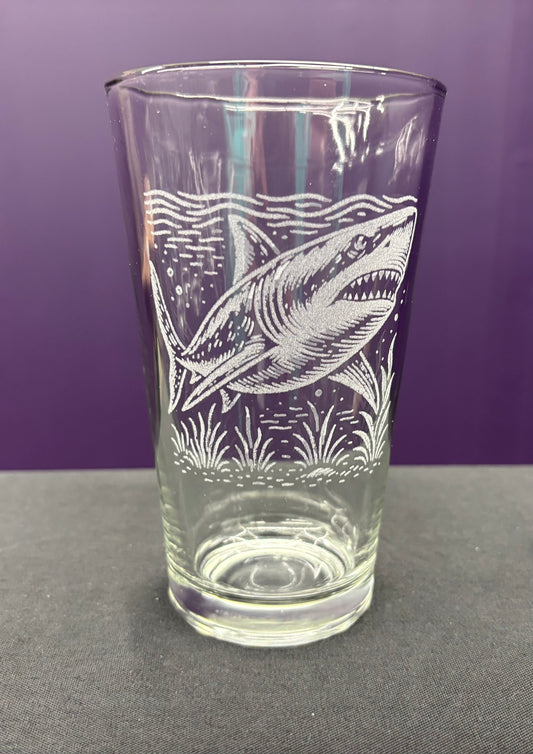 Great White Shark - Pint Glass