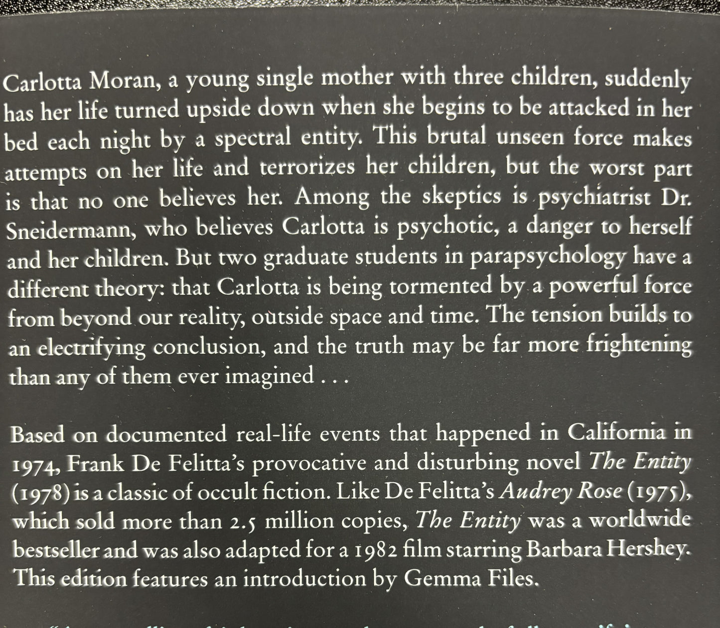 The Entity by Frank De Felitta