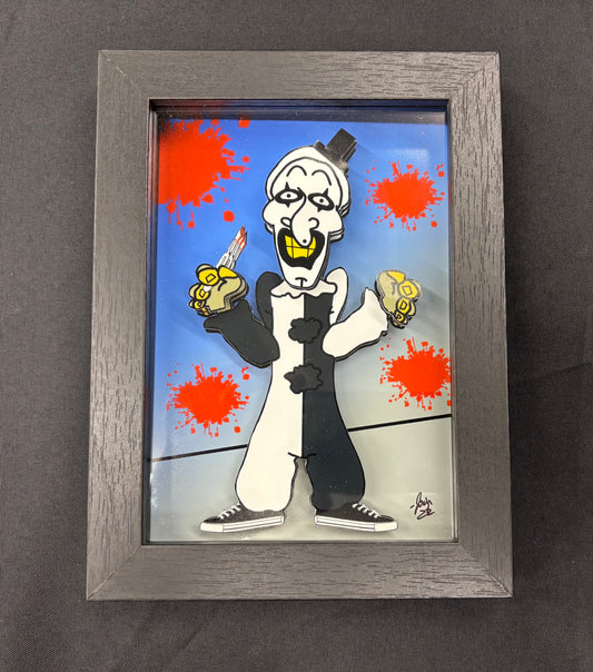 Art the Clown - shadowbox art