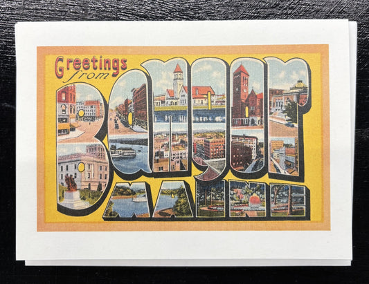 Greetings from Bangor, Maine - greeting card