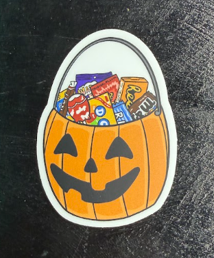 Halloween bucket - sticker