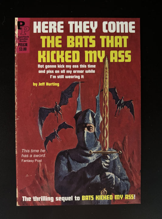 Here They Come The Bats... - postcard