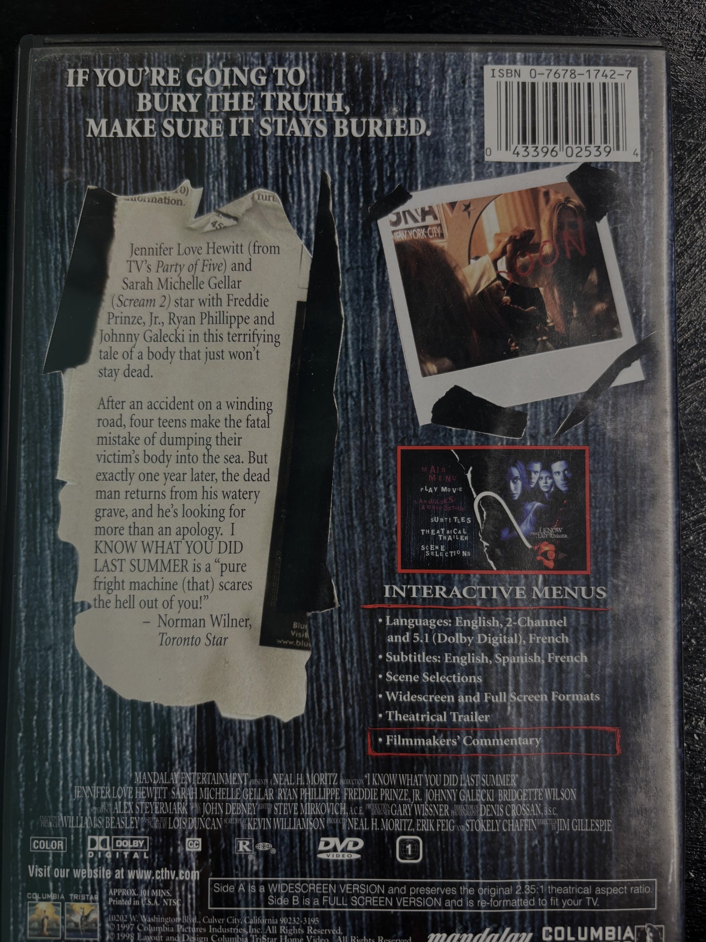 I Know What You Did Last Summer (1997) - DVD - used