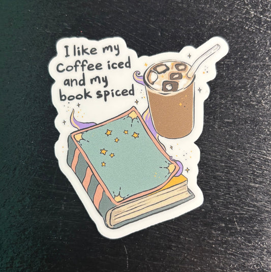 Coffee Spiced and Book Spiced - Sticker