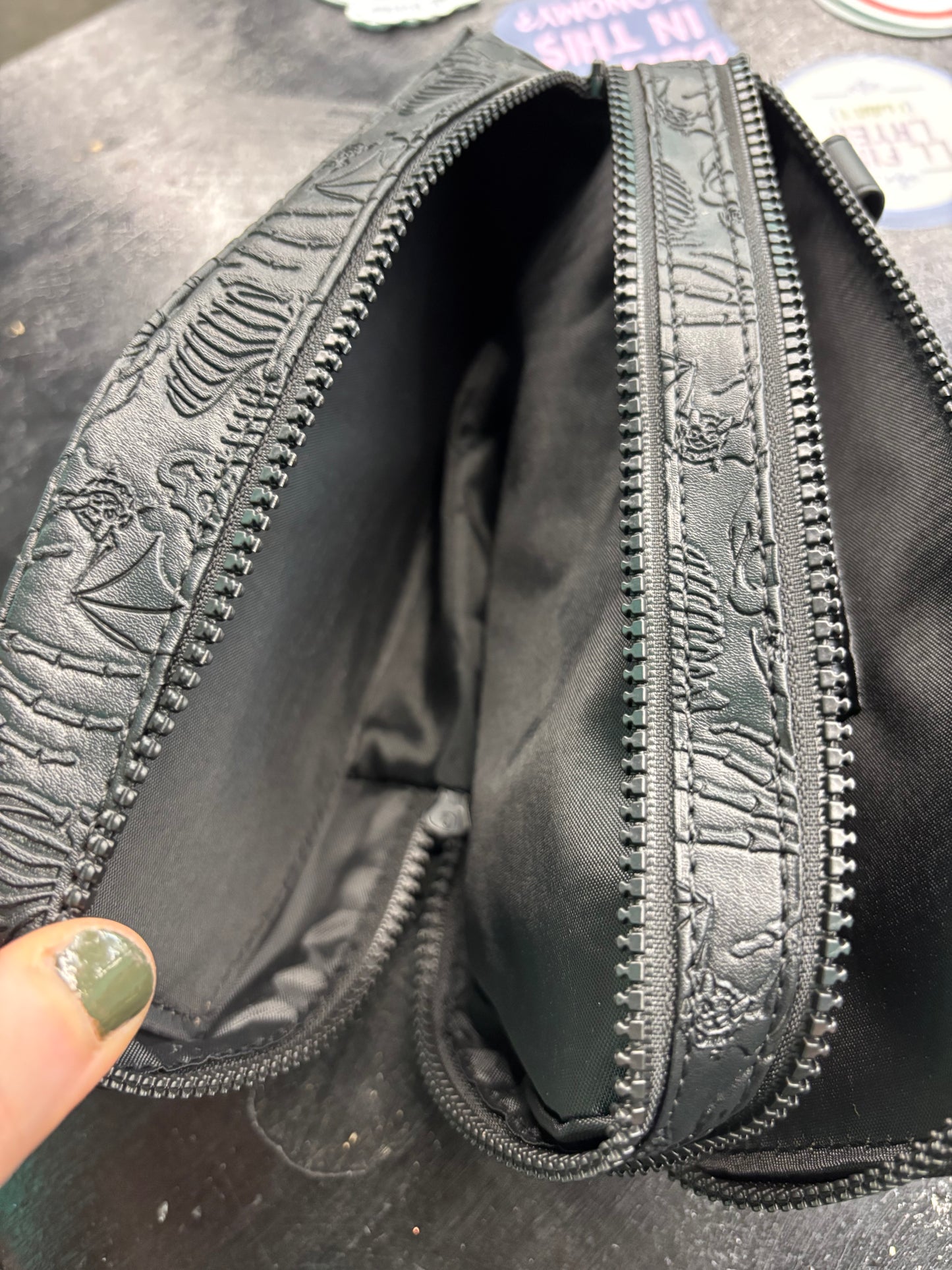 Coffin Embossed Spooky - Hip Pouch/ Crossbody Bag