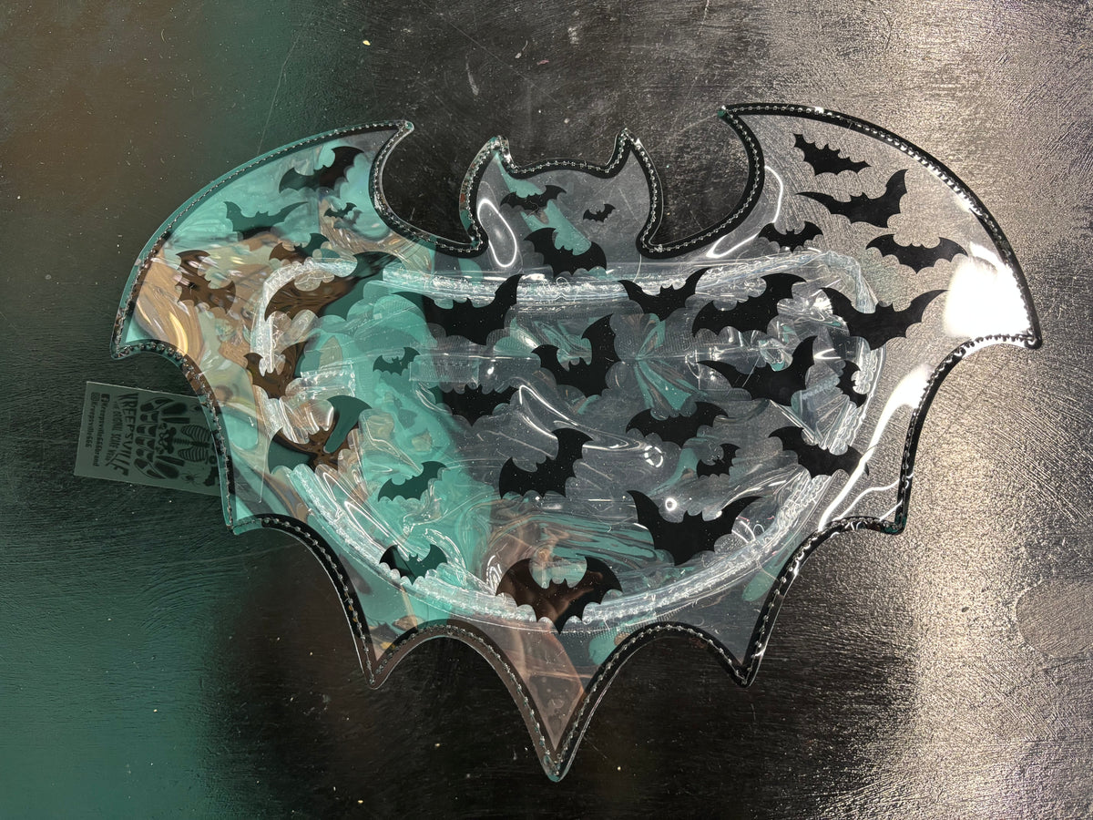 Bat Shaped Clear Vinyl - Backpack/ Crossbody Bag