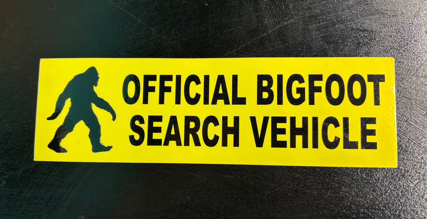 Official Bigfoot Search Vehicle - Bumper Sticker