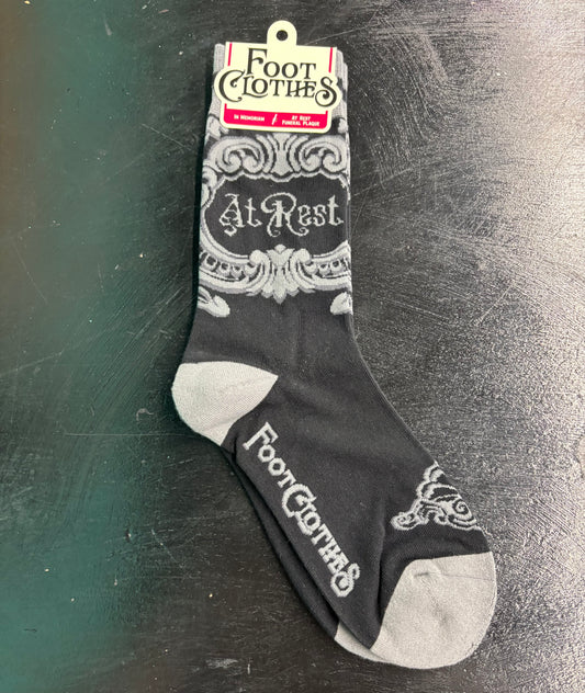 At Rest Funeral Plaque - Crew Socks