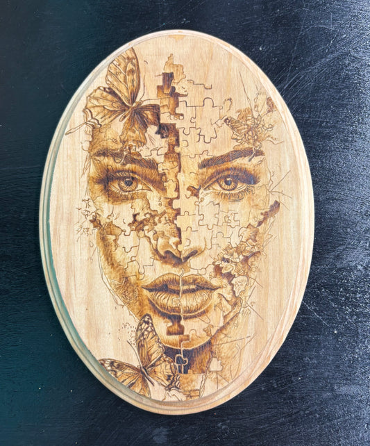 Puzzle Face - Wood Art